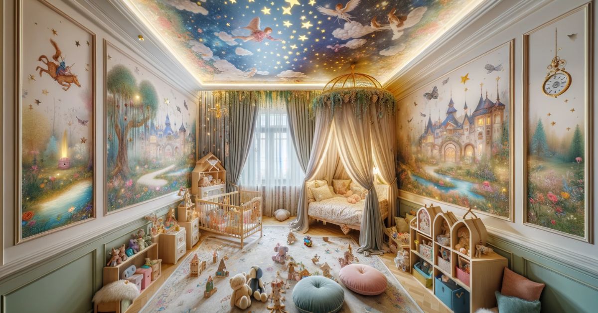 Børneværelse med magiske børnetapeter